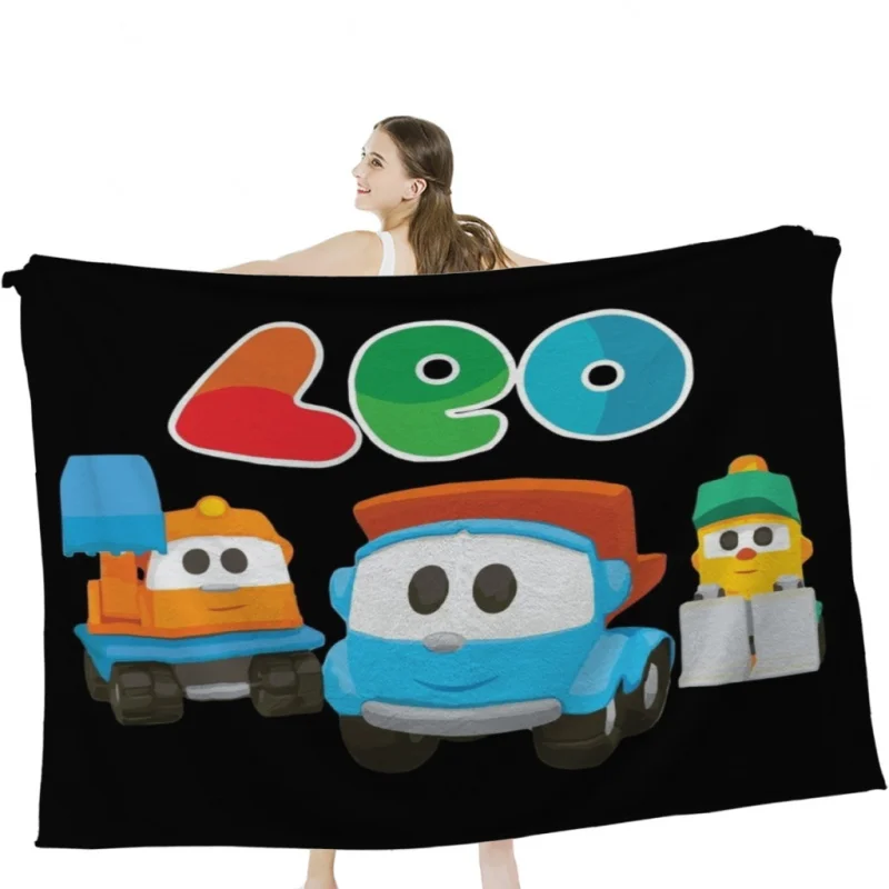 Leo the truck lifty and scoop Throw Blankets Airplane Travel Decoration Soft Warm Bedspread