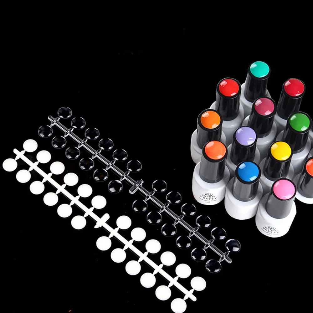 5 Bretter/Packung Nagellack Färbung Anzeigetafel DIY runde Nagel farbe zeigt Karte Nail Art Zubehör