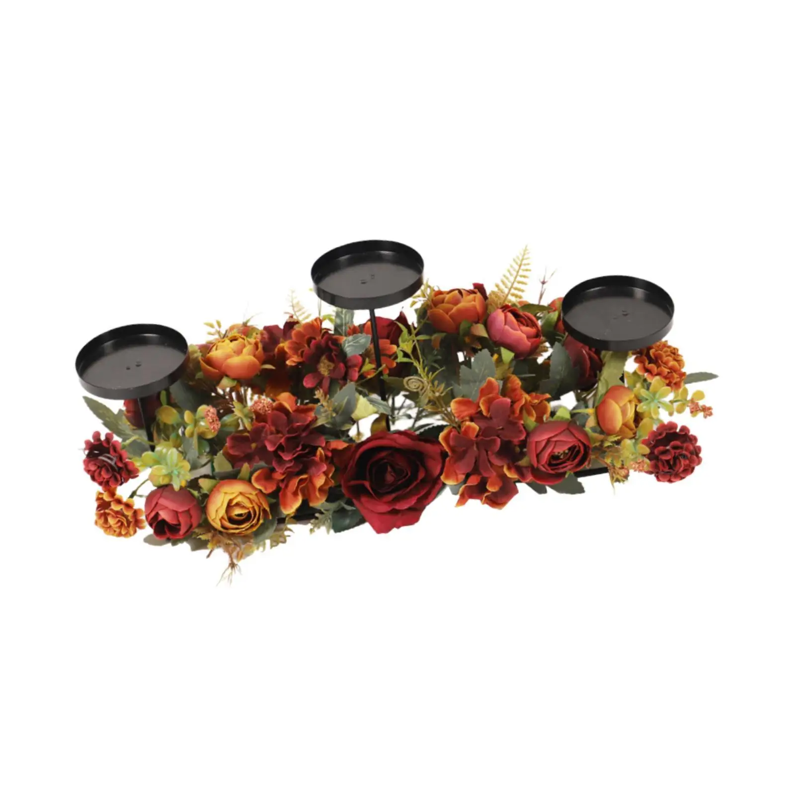 

Hydrangea Candle Holder Home Decoration Wedding Gift Candelabra for Farmhouse Party Valentine's Day Fireplace Table Centerpiece