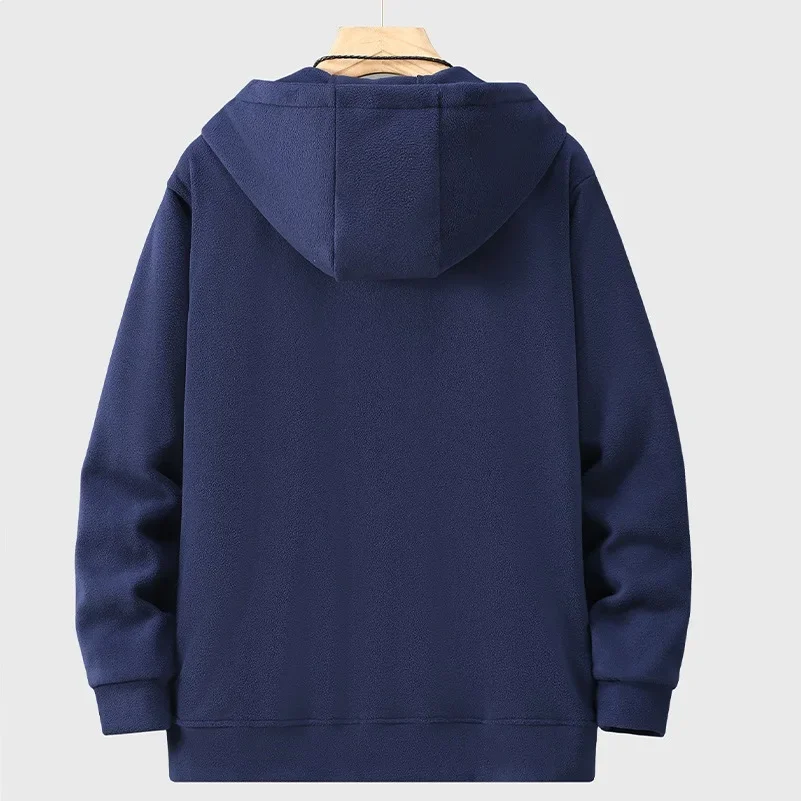 Große Größe Bekleidungsgeschäft Polar Fleece Hoodie Männer Mit Kapuze Zip-up Dicke Warme Kapuzenshirt Männlich Winter Extra Fett Plus Große 10XL 11XL