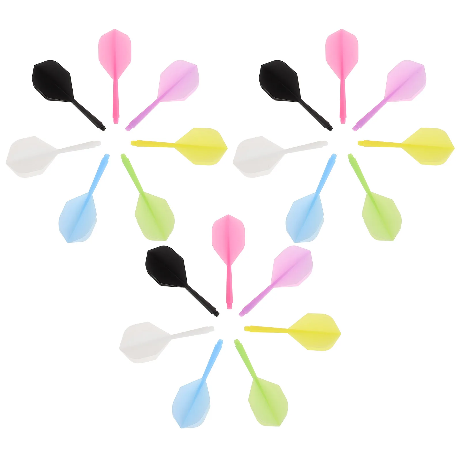 

21pcs Integrated Shaft And Flights Anti-Break Integrated And Flights Plastic Flights Shaft Shaft Flight Sets Accessories Kit