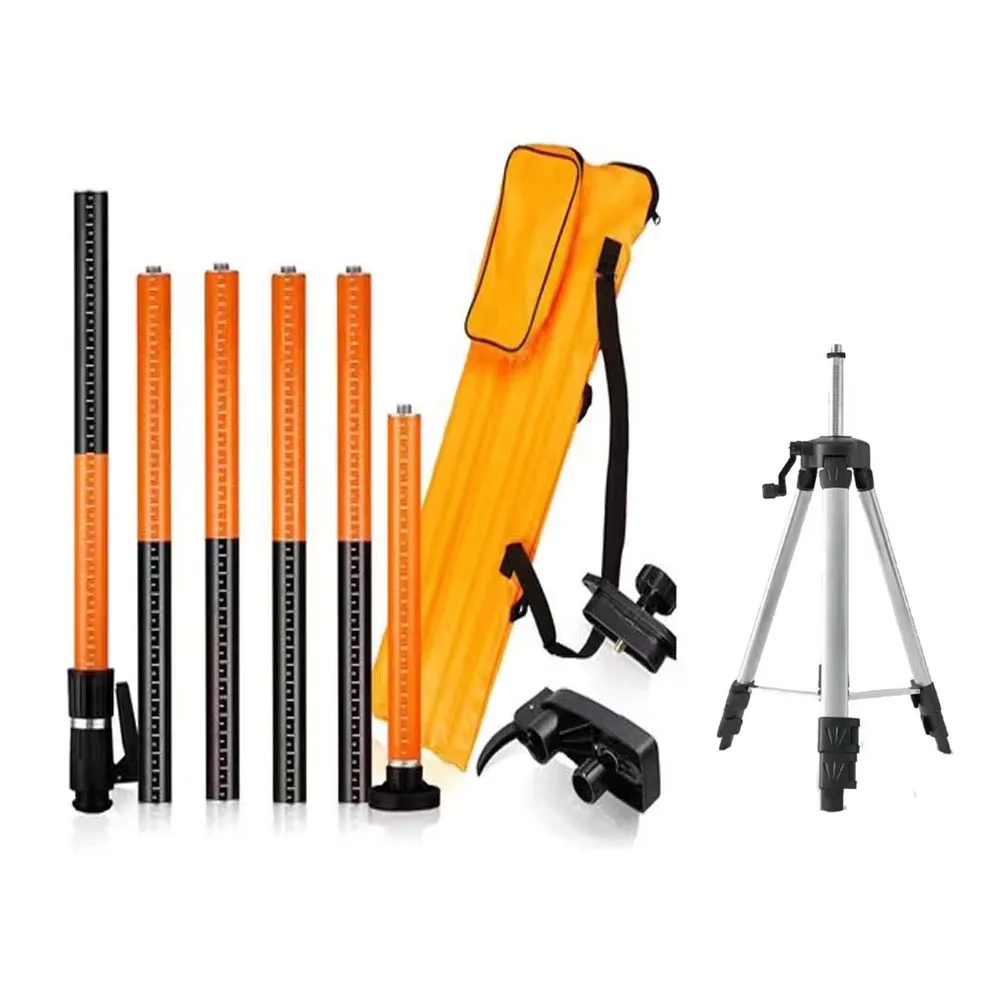 Multifunctionele laserwaterpas-statiefbeugel 3,6m telescopische paal laseruitbreiding met 1/4" en 5/8" interface voor 360° zelfnivellering