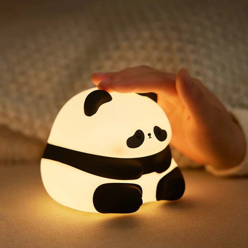 5Style Panda Night Light Holiday Gift Christmas Birthday Playmate Soft Doll Panda Safe Rechargeable Cute Animal Silicone Lamps