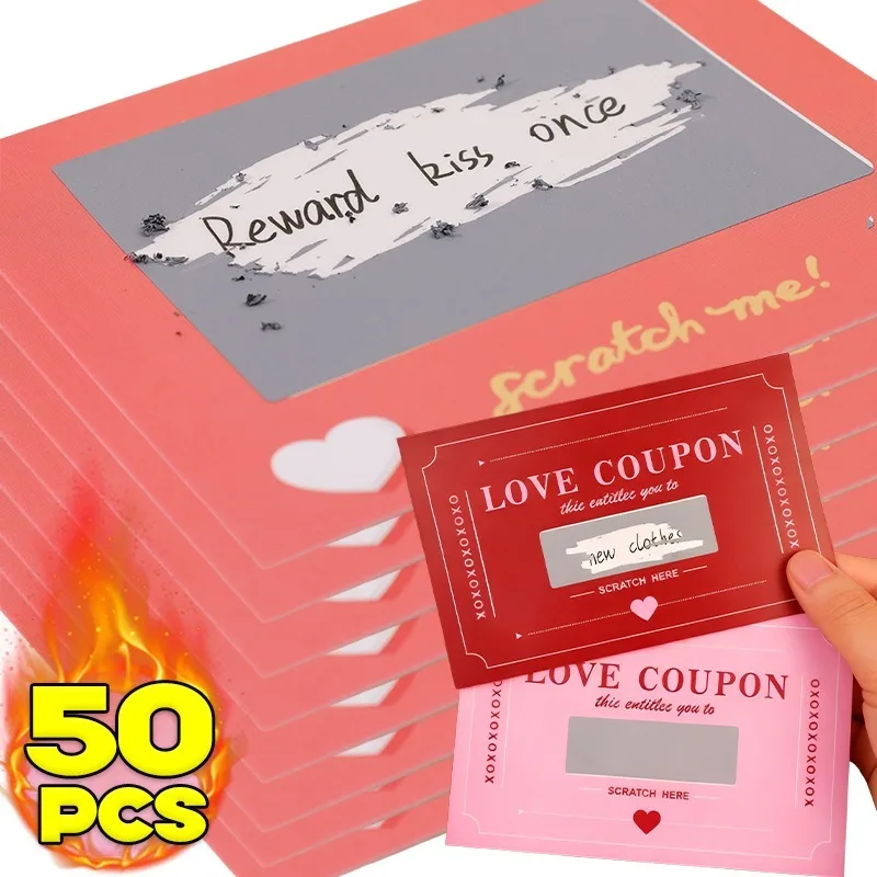 Rubbelkarten zum Rubbeln, DIY-Valentinstag-Gutscheine, Paar, romantische Liebesnotizen, Tickets, Hochzeitstag, kreative Geschenkkarten