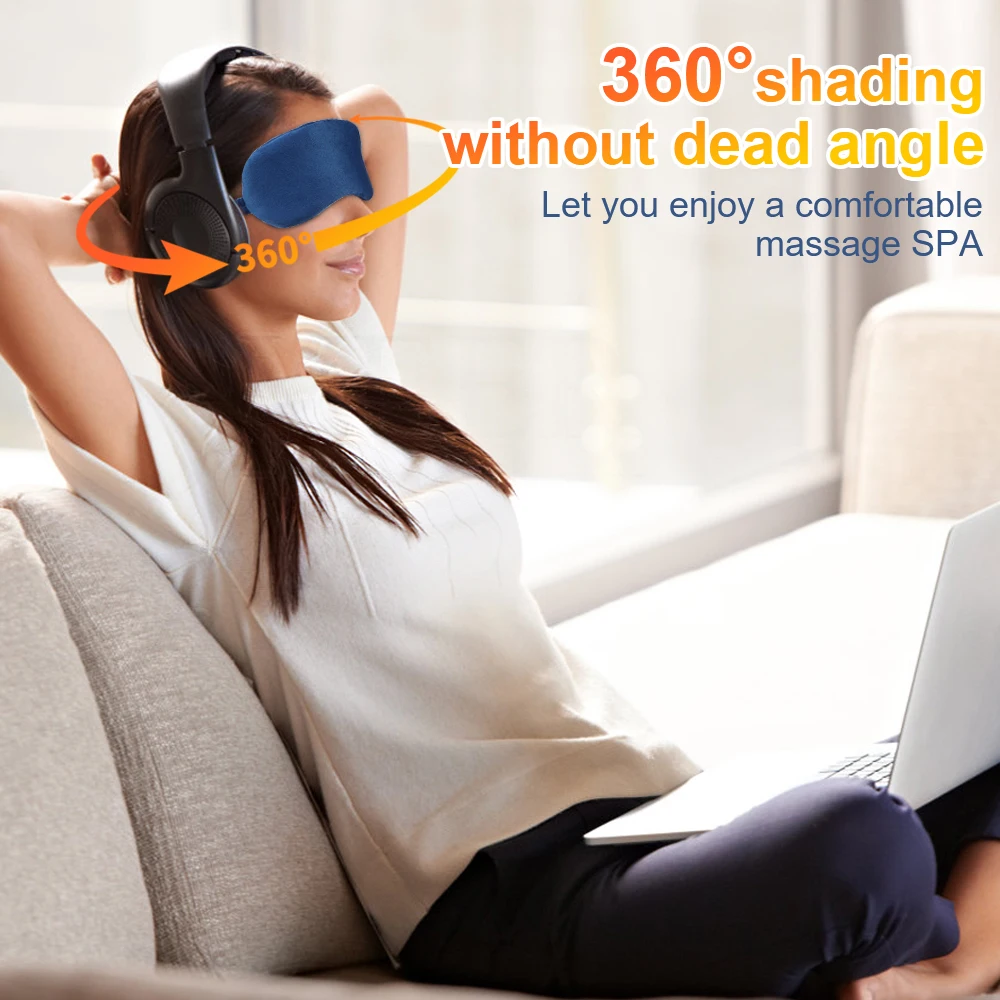 Infrared Hot Compress Eye Massager Relieve Fatigue Reduce Dark Circles Eye Bags Electric Heating Eye Mask Sleep Shading Massage