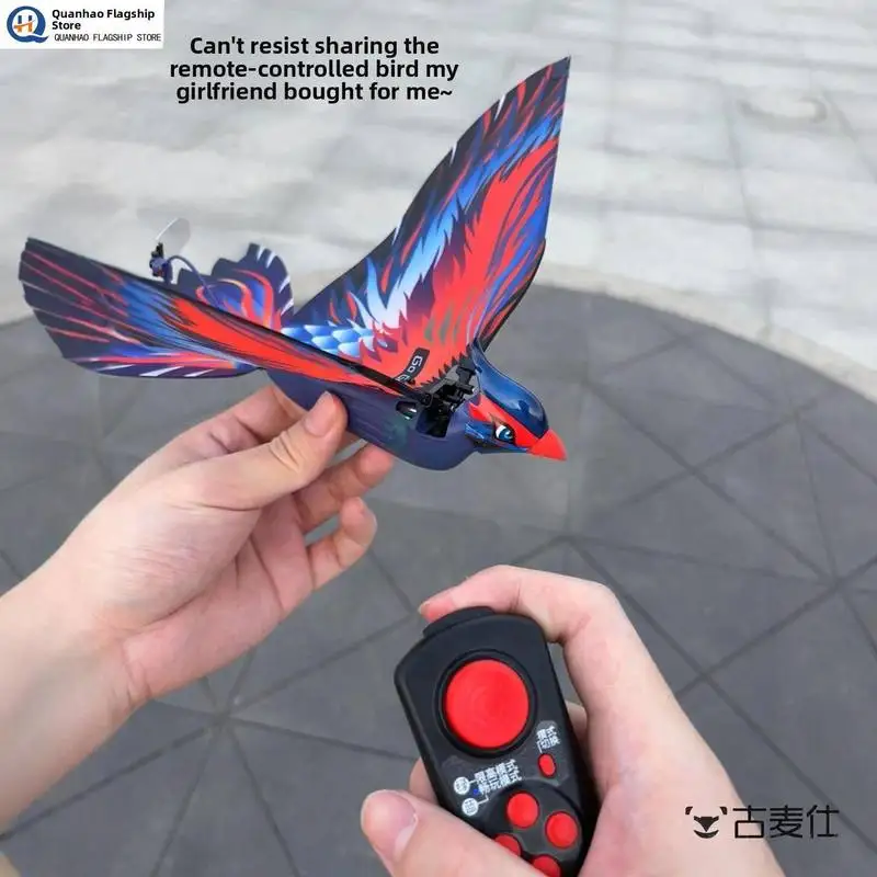 Quanhao Bionic Flapping Wing Bird Remote Control Aircraft Flying Drone Creative Cute Novelty Toy Outdoor Flying Gift For Friends
