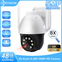 4K Security Camera 6MP WiFi Outdoor PTZ Dome 5MP 4X Zoom H.265 1080P HD CCTV Video Surveillance IP Cam Auto Tracking P2P ICsee