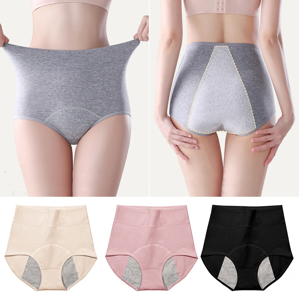 Vrouwen Menstruatie Slips M-XL Fysiologische Onderbroek Dagelijks Comfortabel Ondergoed Dame Hoge Taille Buik Warmer Slipje