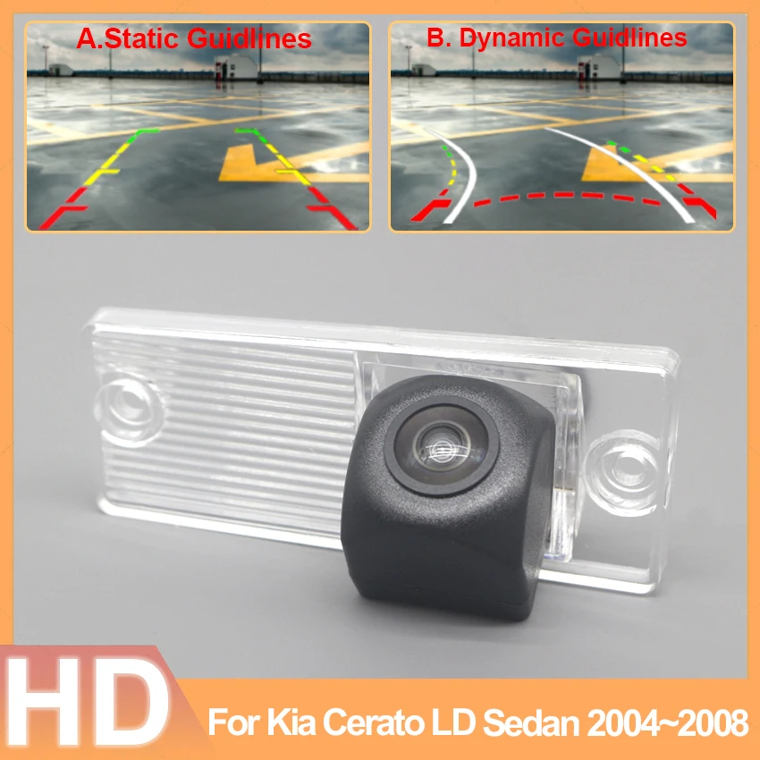 

HD CCD 1280*720 Fisheye Rear View Waterproof High quality RCA Camera For Kia Cerato LD Sedan 2004~2008 Car Parking Accessories