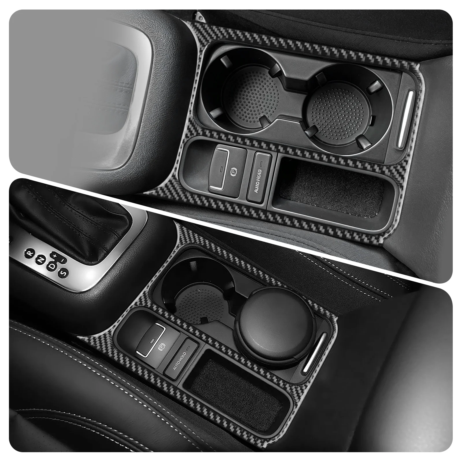 Sticker For Volkswagen VW Tiguan 2007 2008 2009 2010 2011 2012 2013 2014 2015 2016 Real Soft Carbon Fiber Gear Shift Cup Frame