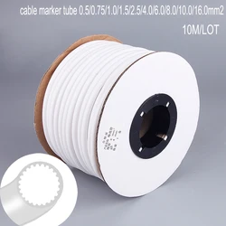 10M/Roll PVC Marking Sleeve White Handwriting Ferrule Printing Machine Number Plum Tube Wire Sleeve Cable Marker