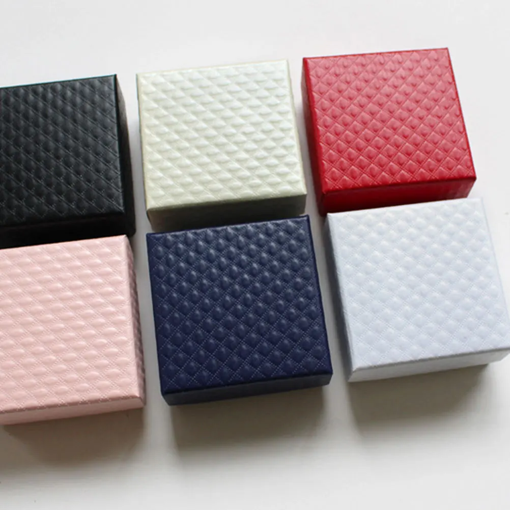

12 шт., шкатулка для драгоценностей, картонный органайзер, кольцо, серьги, ожерелье, контейнер для дисплея, легко открывающаяся губчатая подкладка, безопасность
