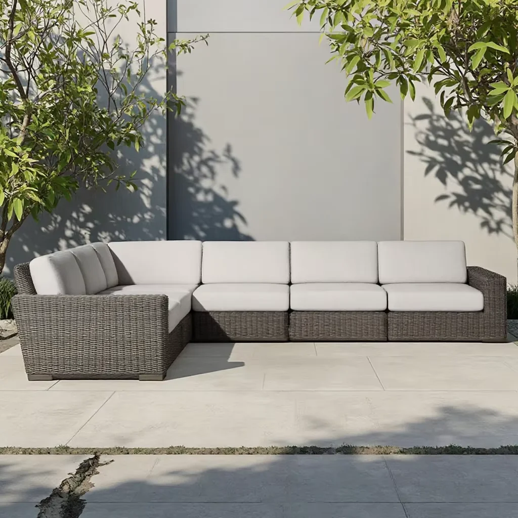 

#Plastic Weave Rattan Garden Furniture Outdoor Sectional Sofas