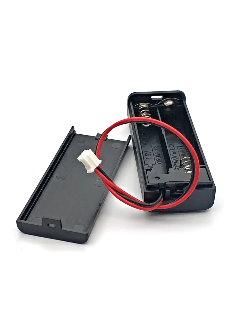 2 x Batteriehalterbox für AAA-Batterien mit Deckel und EIN/AUS-Schalter, PH2.0 2P-Stecker, DIY 3V-Stromversorgungsgehäuse – Detail 4