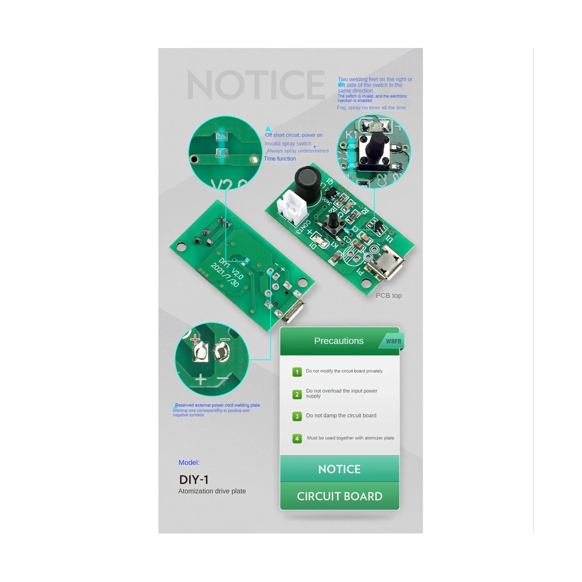 1 pz 16MM 20MM 1.5-2W ultrasuoni Mist Maker atomizzatore trasduttore atomizzatore Film piastra accessori umidificatore guarnizione in gomma