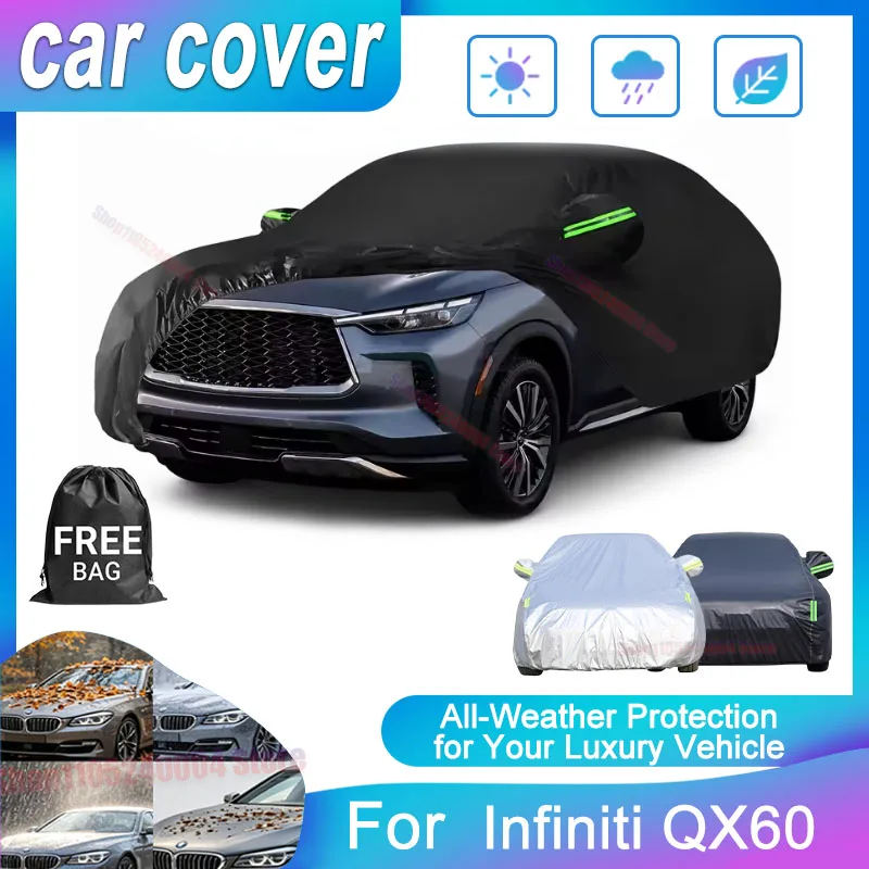 For Infiniti QX60 2013-2023 All-Season Full Car Cover Waterproof Sunshade Rain Snow Dustproof Exterior Auto Accessories