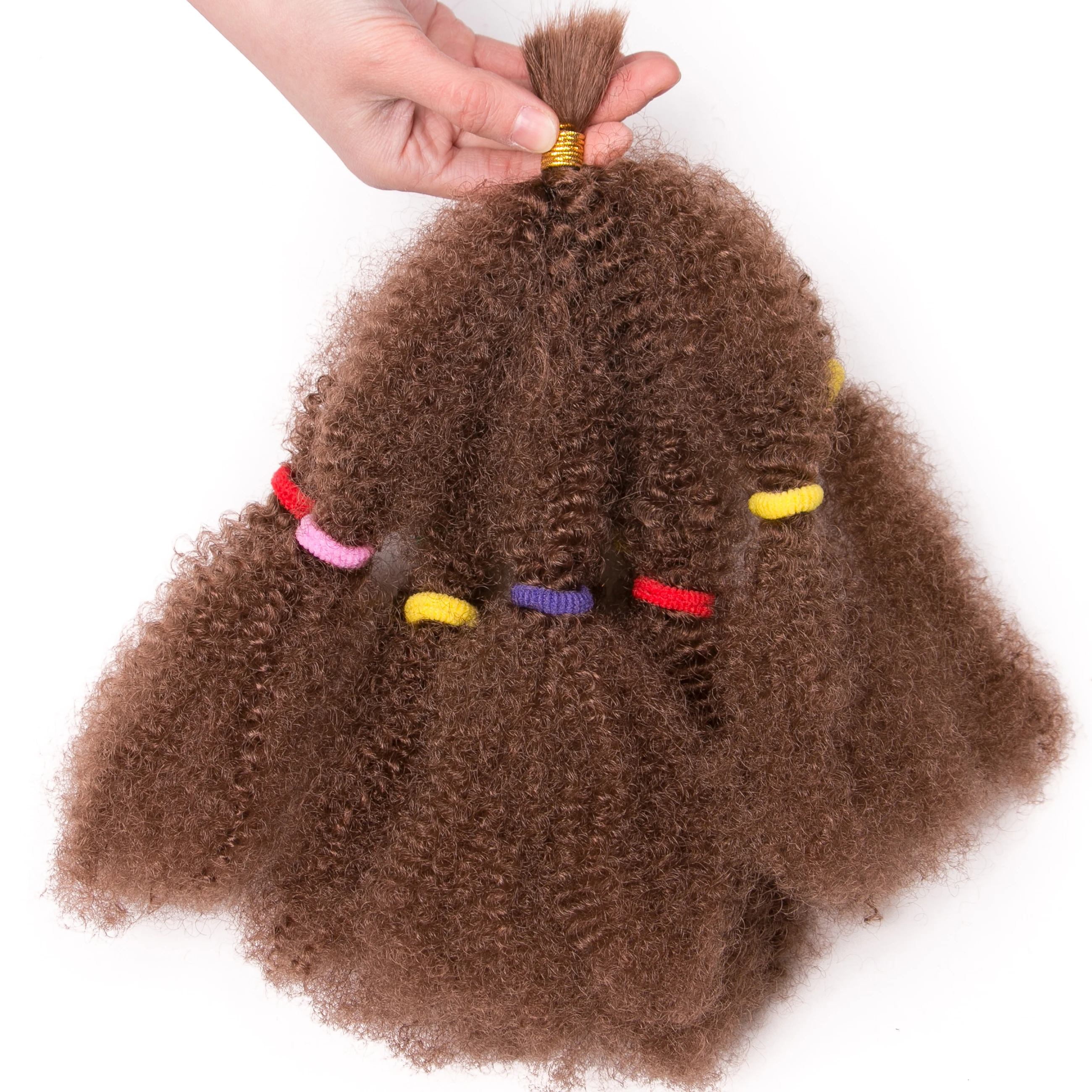 VERVES – Extensions synthétiques bouclées au Crochet, 12 pouces, tresses Afro crépues en vrac, mèches blondes et noires