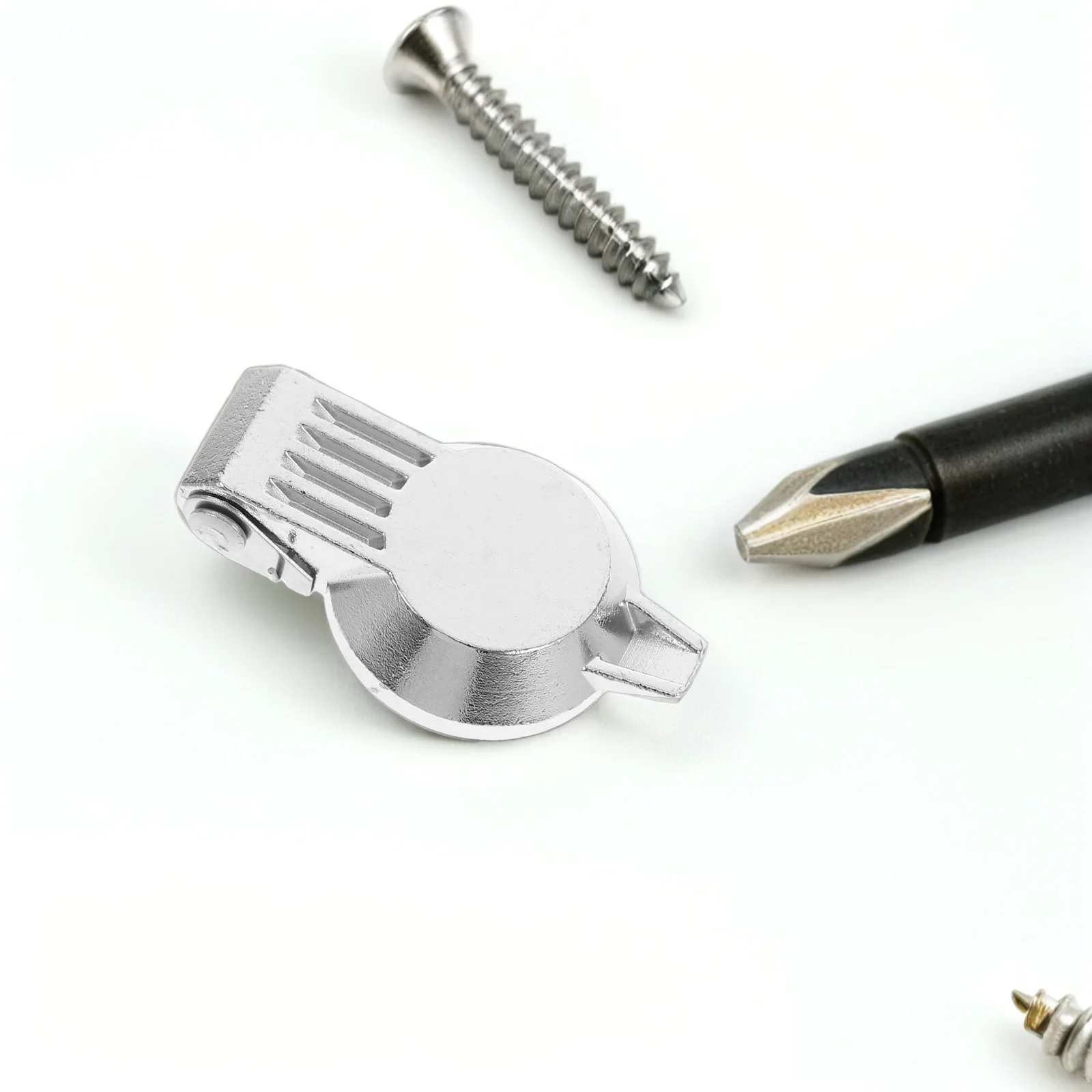 

4pcs Waterproof Cover Round Dust Guard for Lock Chrome Silver Zinc Alloy Automatic Rebound Shield for Engineering