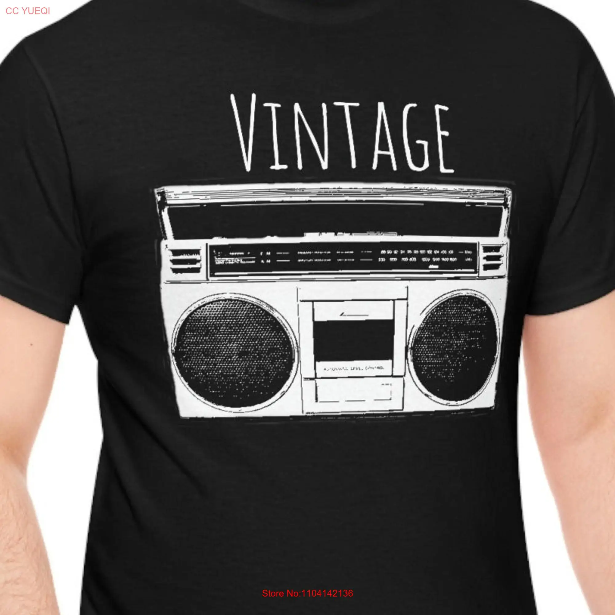 Boombox T Shirt Vintage Radio Retro 1980's Boom Box Jambox Jam Fun Heavy Cotton long or short sleeves