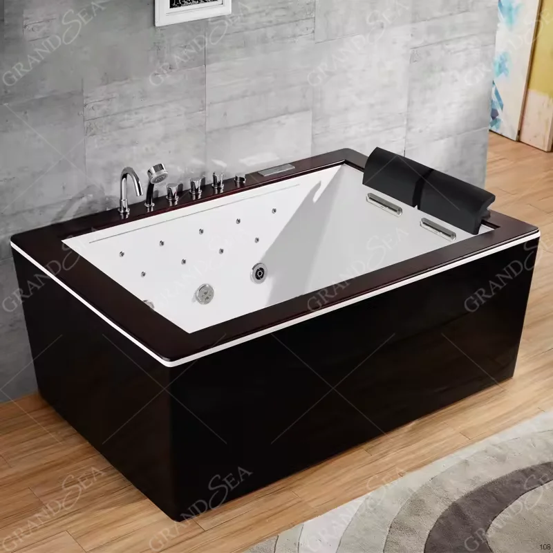 

Best Selling Bathroom Whirlpools Massage Bathtub Modern Artificial Stone Freestanding Bathtubs Spa Bath Tubs