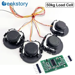 Célula de carga de 50 kg Sensor de pesaje de 50 kg Medidor de tensión de medio puente con HX711 AD + soporte de montaje Sensor de peso humano para Arduino