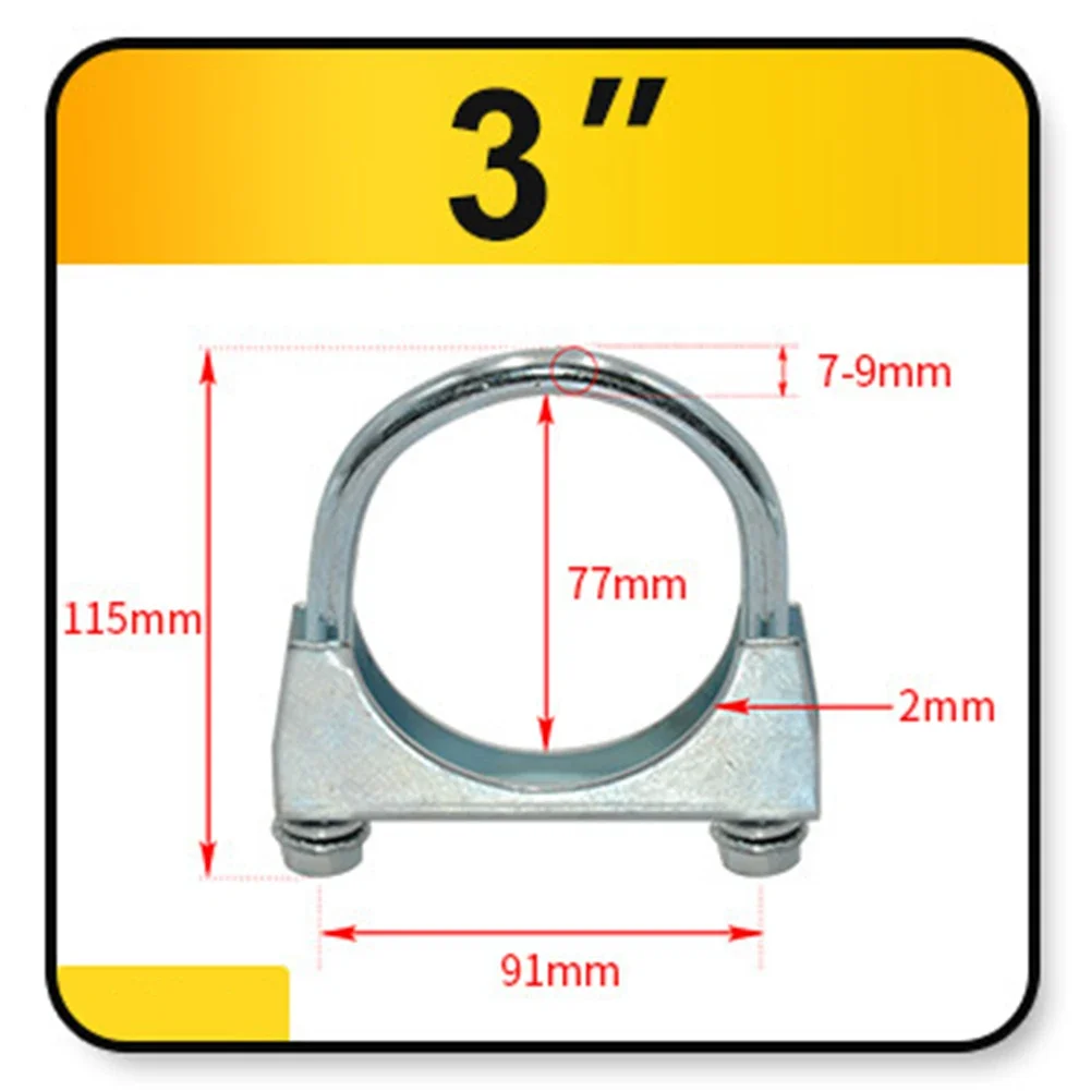 Zacisk samochodowy Specjalny zacisk do rury wydechowej W kształcie litery U Ocynkowana rura U Śruba Klips Auto Wodoodporne klipsy wewnętrzne Zaciski