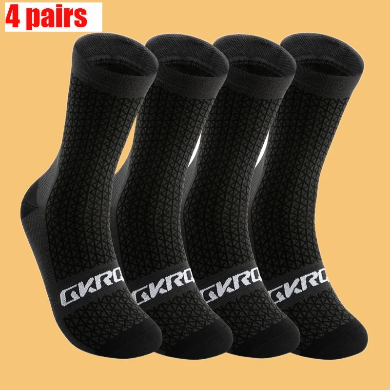 Calcetines deportivos profesionales para hombre y mujer, medias de alta calidad para ciclismo, correr, baloncesto, 4 pares