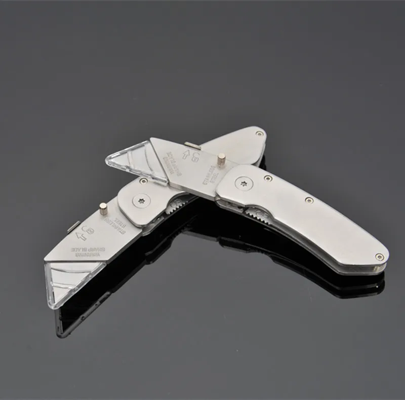 Outdoor folding trapezoidal knife stainless steel art blade