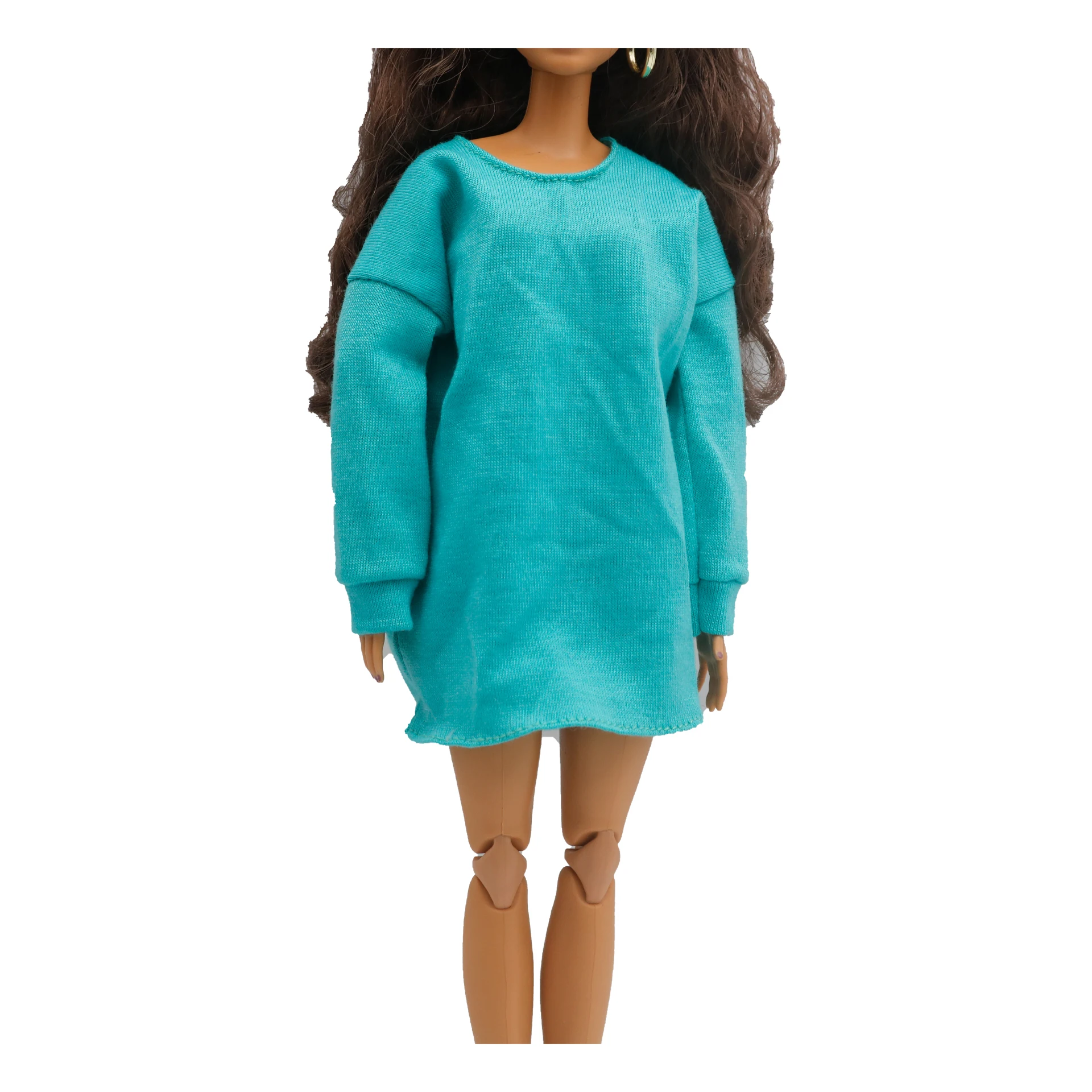Doll Clothing 30cm 1/6 Three Colors of Loose Pink Hoodie Dress Daily Wear Accessories Clothes for Barbies Doll