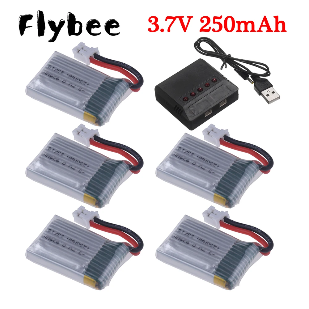 3.7V 250mAh Lipo Battery / Charger For JJRC H36 E010 E011 E013 Furibee F36 NH010 H36 RC Quadcopter Spare Parts