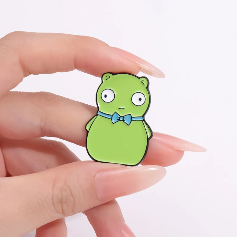 Kuchi Kopi Alien Monster Enamel Pins Custom Brooches Lapel Badges Cartoon Funny Anime TV Jewelry Gift for Kids Friends
