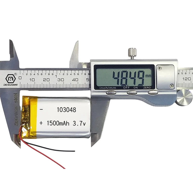103048 3.7V 1500mAh Li-Polymer Rechargeable Battery High Density Power for Bluetooth Audio & Smart Devices 103450 302025 302030