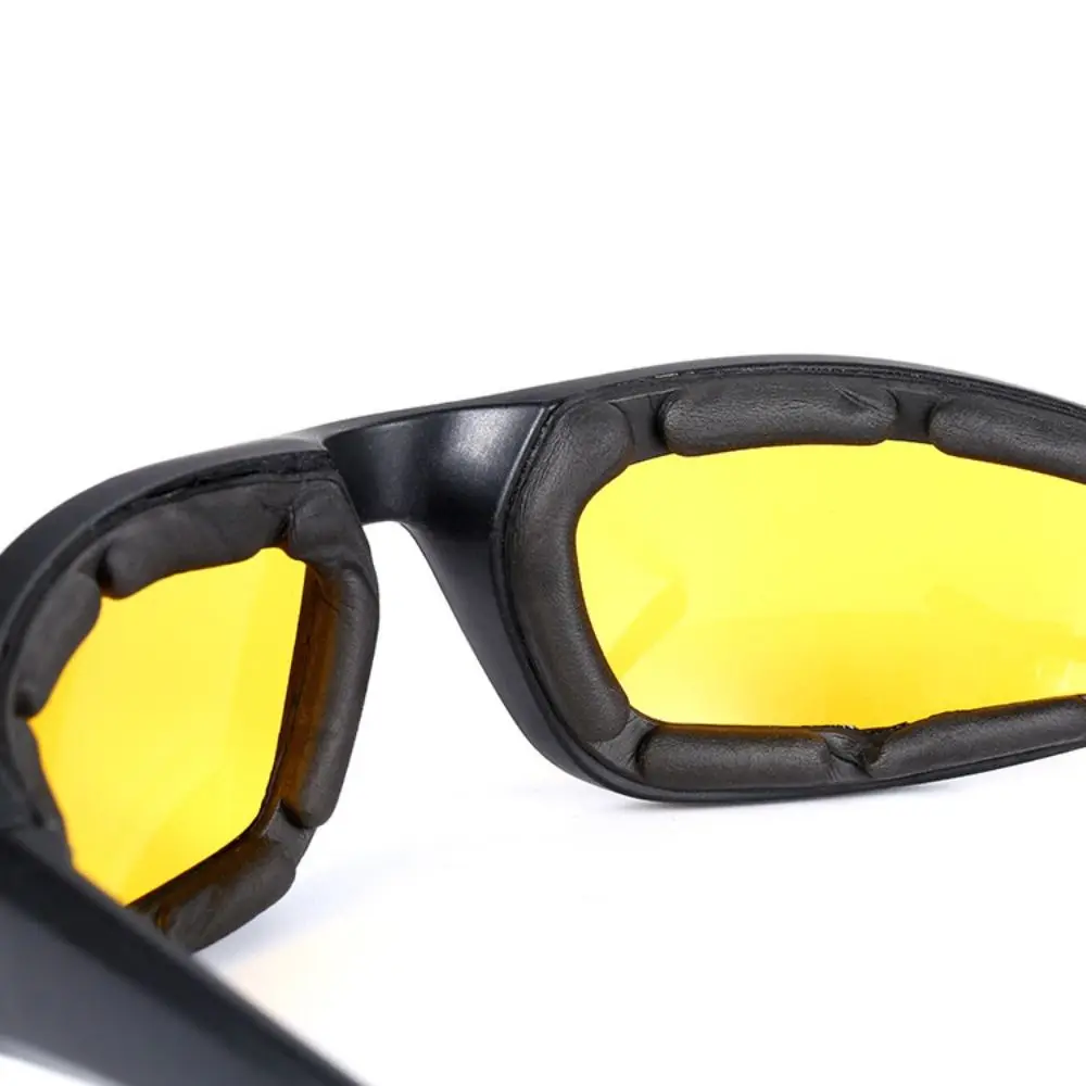 Windproof Punk Yellow Lenses Sunglasses UV Protective Black Shades Outdoor Sunglasses Decoration Accessories Motorcycle Goggles