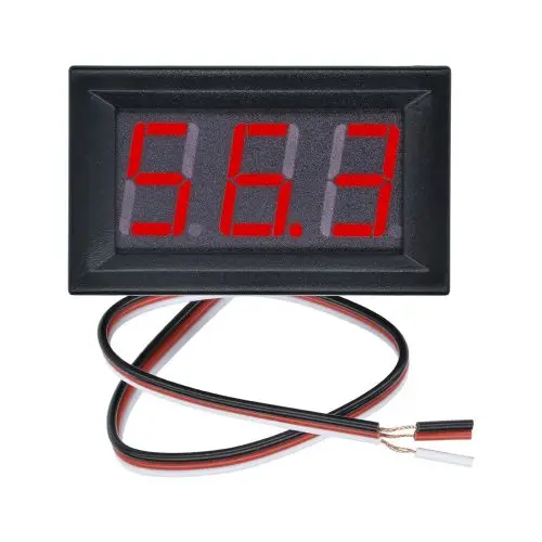 1PC DC30.0V Voltmeter 3-wire Digital Voltmeter Instrument Tester LED Display Panel Mount Car Motorcycle Battery Monitor