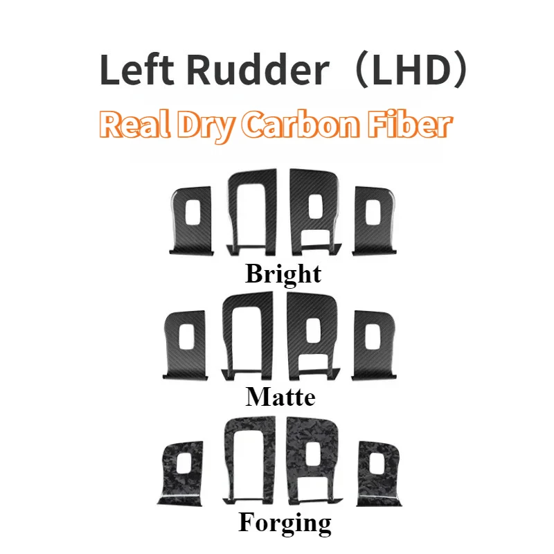 Boutons de commutation de lève-vitre pour Tesla modèle 3 Highland 2025, couverture de panneau de levage en Fiber de carbone véritable 3K240G, 4 pièces, accessoires LHD