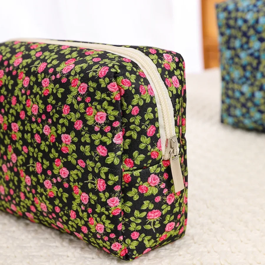 Floral Octagonal Makeup Bags Women Cosmetic Bag Large Capacity Travel Storage Bag Portable Toiletries Bag Makeup Pouch Organizer