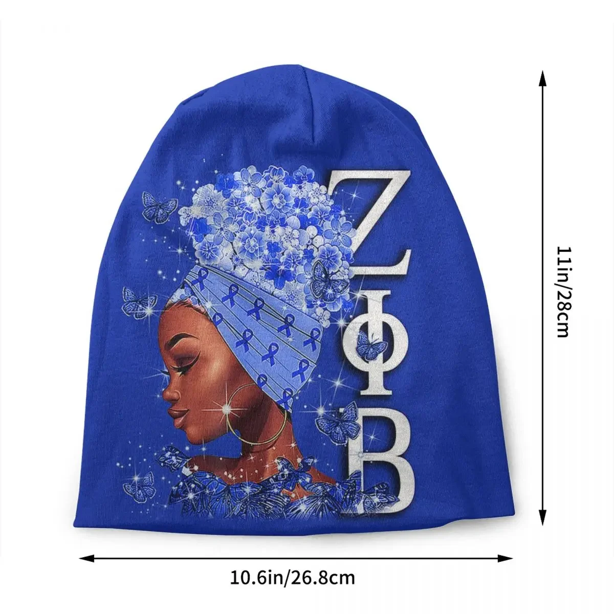 Zeta Phi Beta Woman Bonnet Hat Knitted Hats Men Women Hip Hop Unisex ZOB Greek Letter 1920 Warm Winter Beanies Cap