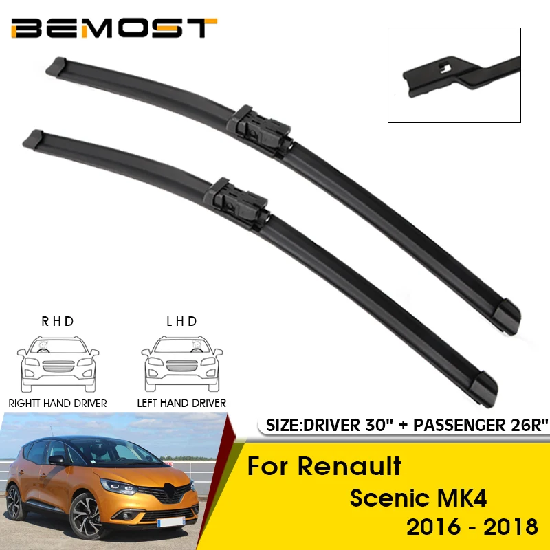 Car Wiper Blades For Renault Scenic MK4 2016-2018 Windshield Windscreen Front Window Blades 30\