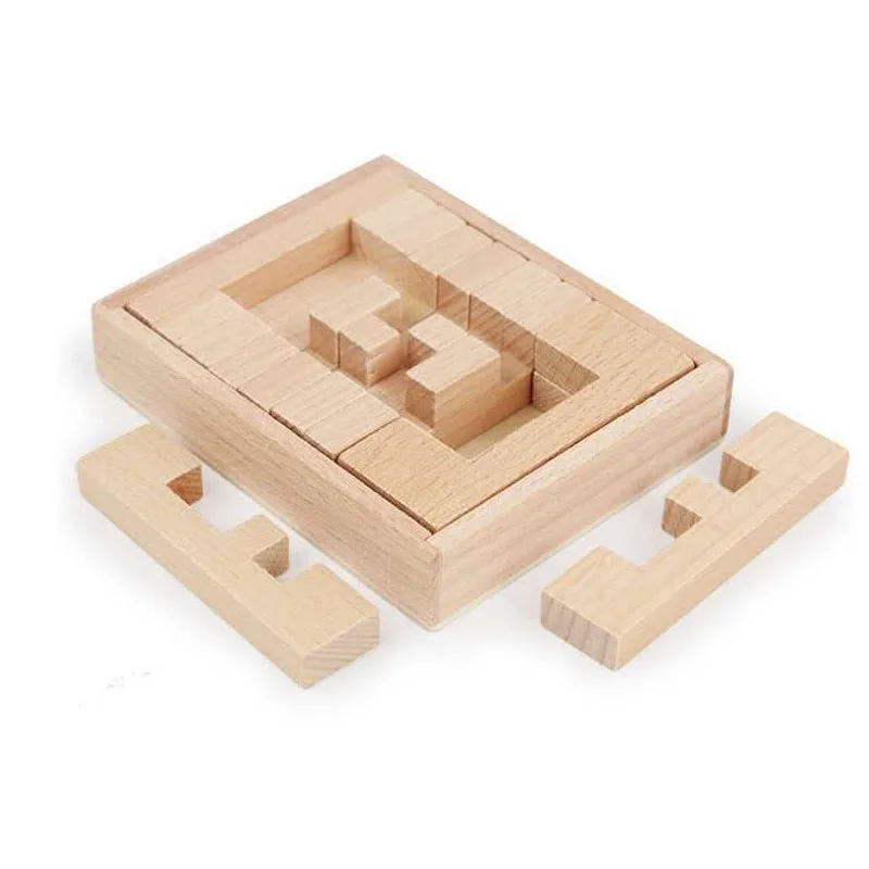 Wooden Disentanglement Puzzle Difficult  IQ Logical Brain Teasers for Adults & Kids Luban Lock Educational Toys Creative Ideas