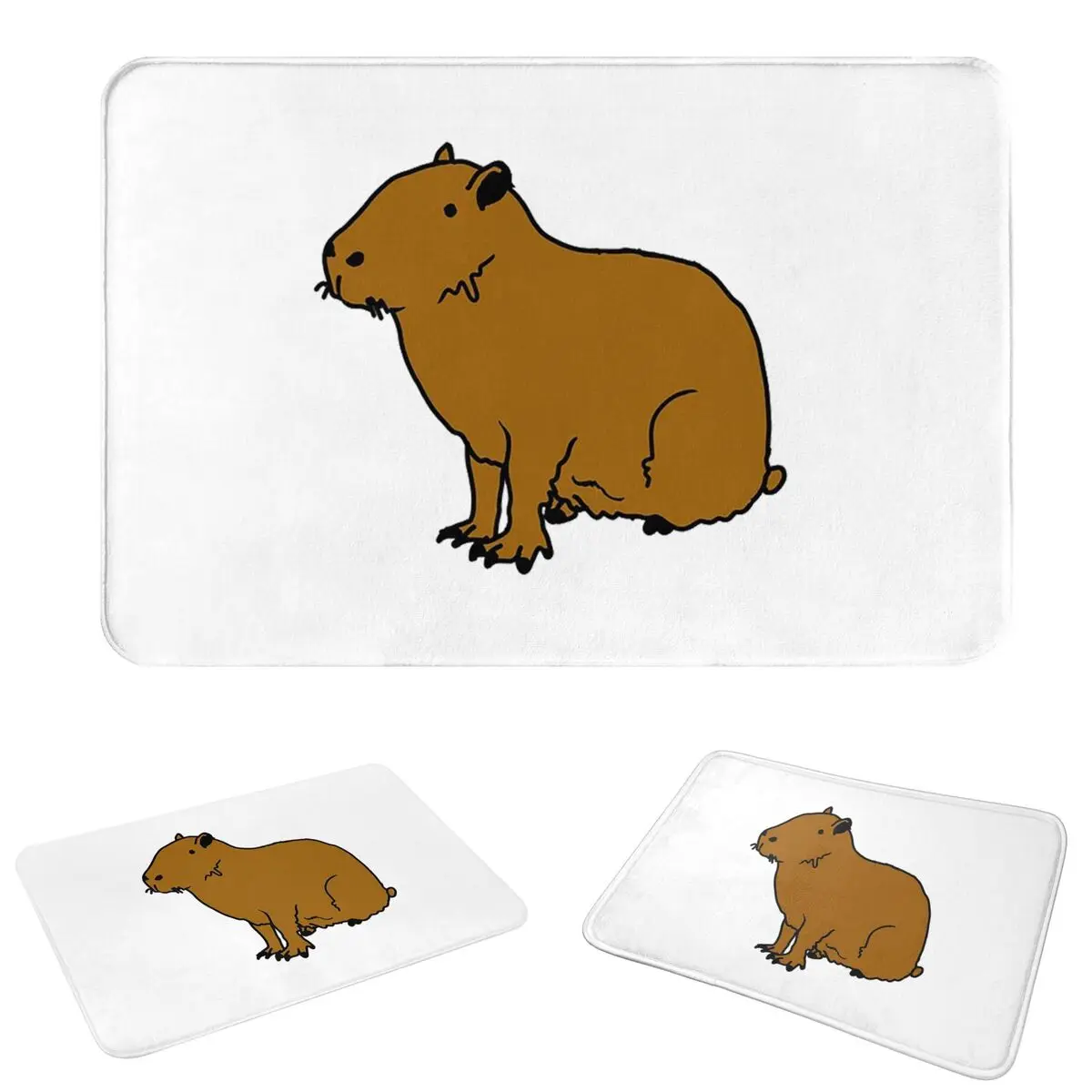 Capybara Doormat Sand Scraping Carpet Rug Kitchen Entrance Home Floor Mat for Bathroom Footpad Mats