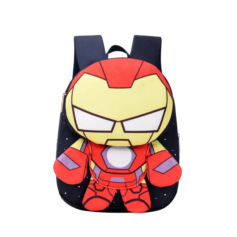 Disney Spiderman Backpacks Super Heroes Student School Bag Cartoon 3d Stereo Kindergarten Backpack Children\'s Travel Bag Gift