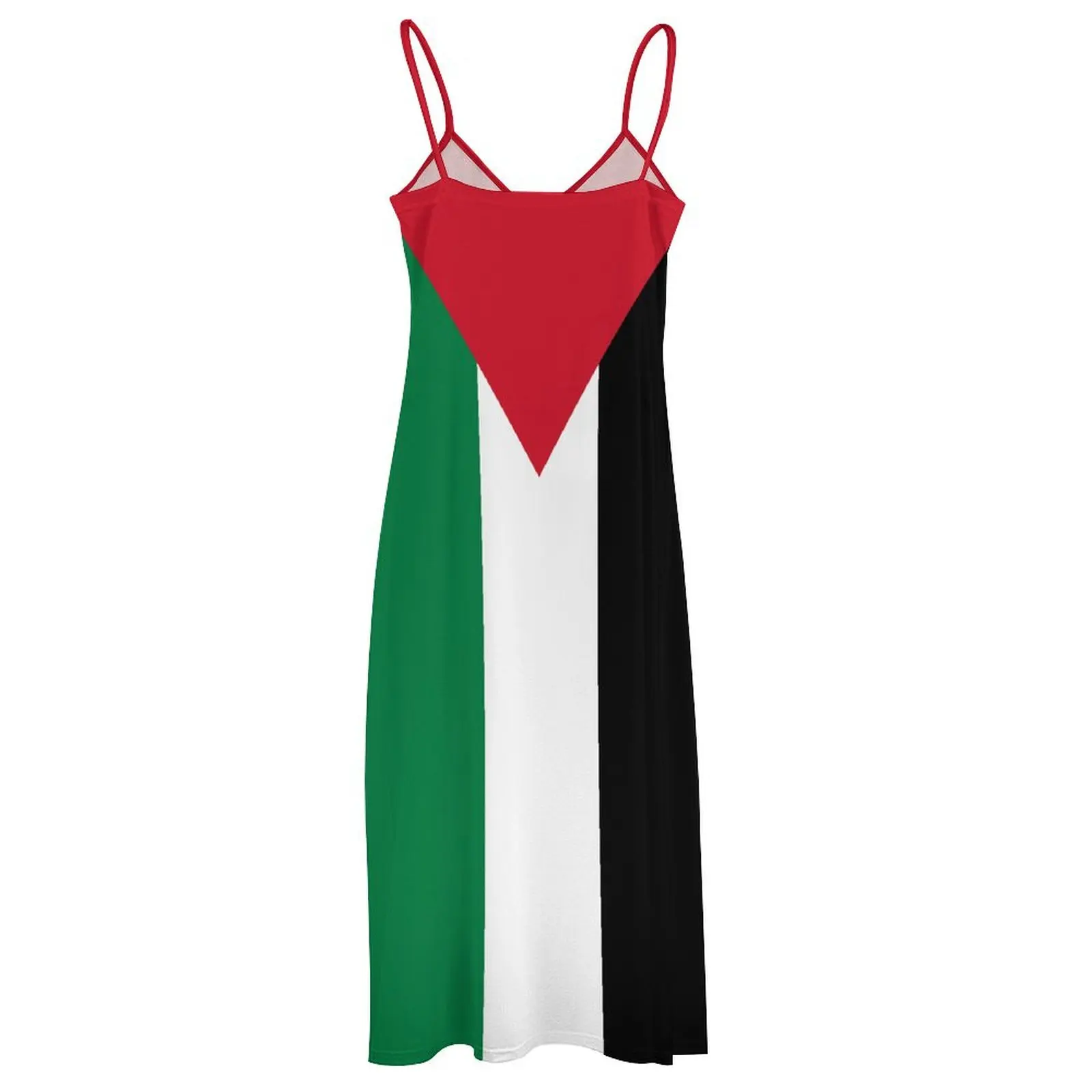 Lange Jurken Jurk Palestine Flag1 Print Nieuwe Casual Mouwloze Dames V-Hals Bedrukte Jurk Swing Retro Jurken