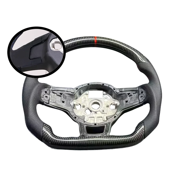 Geschikt voor Volkswagen Golf MK7 MK7.5 GTI R GTD GTE T-ROC Polo GTI Scirocco Aangepaste Koolstofvezel Stuurwiel auto onderdelen