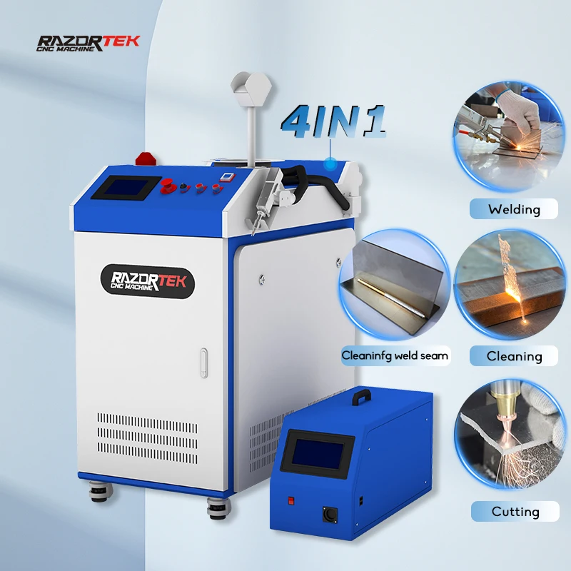 

Razortek cnc low maintenance cost 1.5kw 2kw 3kw electronic product 4in 1 fiber laser welding machine cleaner welder