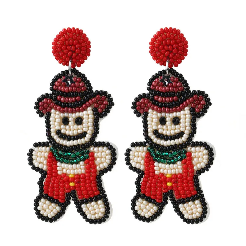 Statement Beaded Drop Earrings Cartoon Dangle Earrings for Women Payty Jewelry