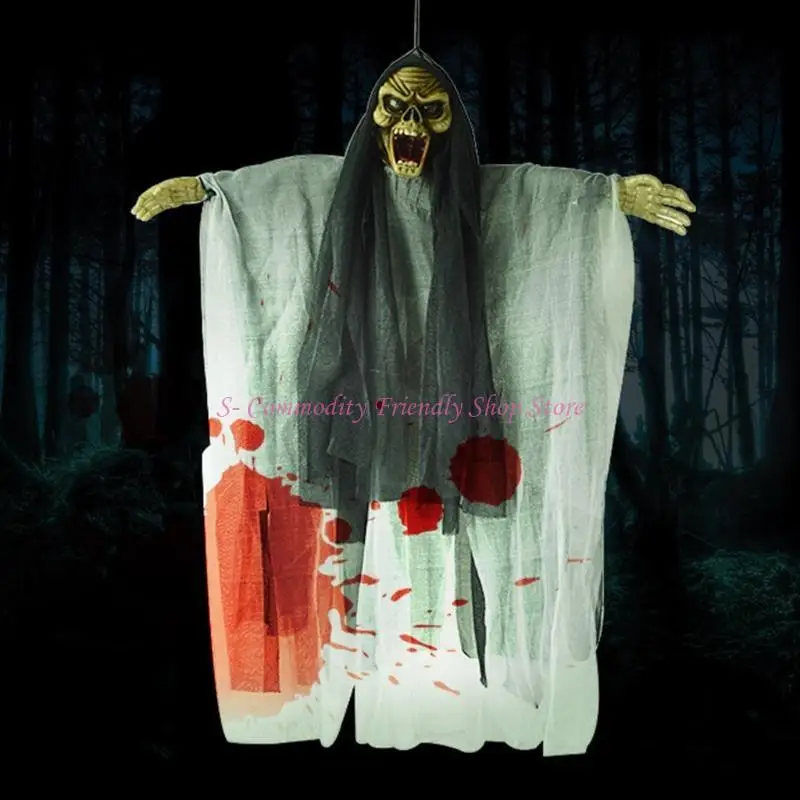 

85AE Floating Halloween Decoration Voice Control Light Emitting Horror