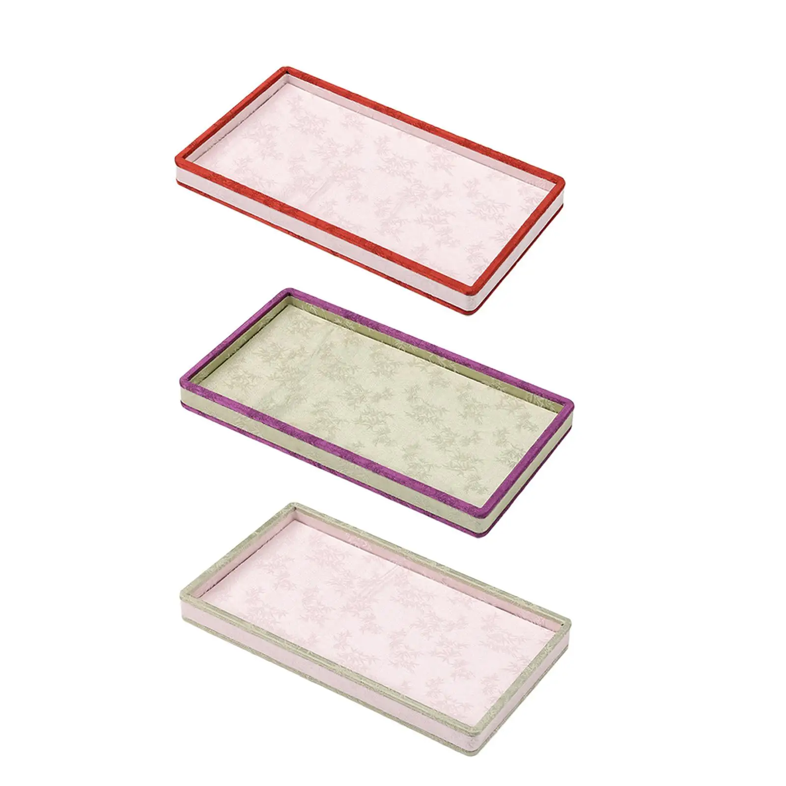 

Jewelry Organizer Jewelry Display Tray with Cover Rectangle Multifunction