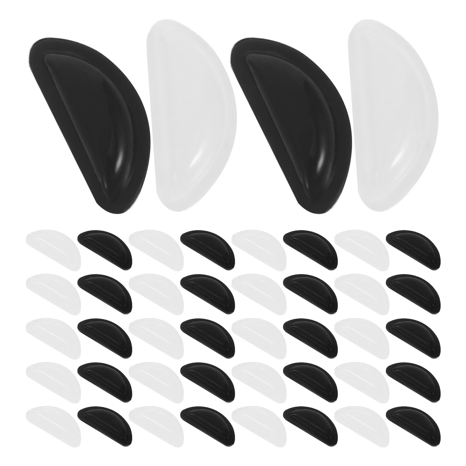 

24Pairs Soft Silicone Eyeglass Nose Pads Self Adhesive D Shaped Comfortable Nose Bridge Pads for Glasses Sunglasses Replacement