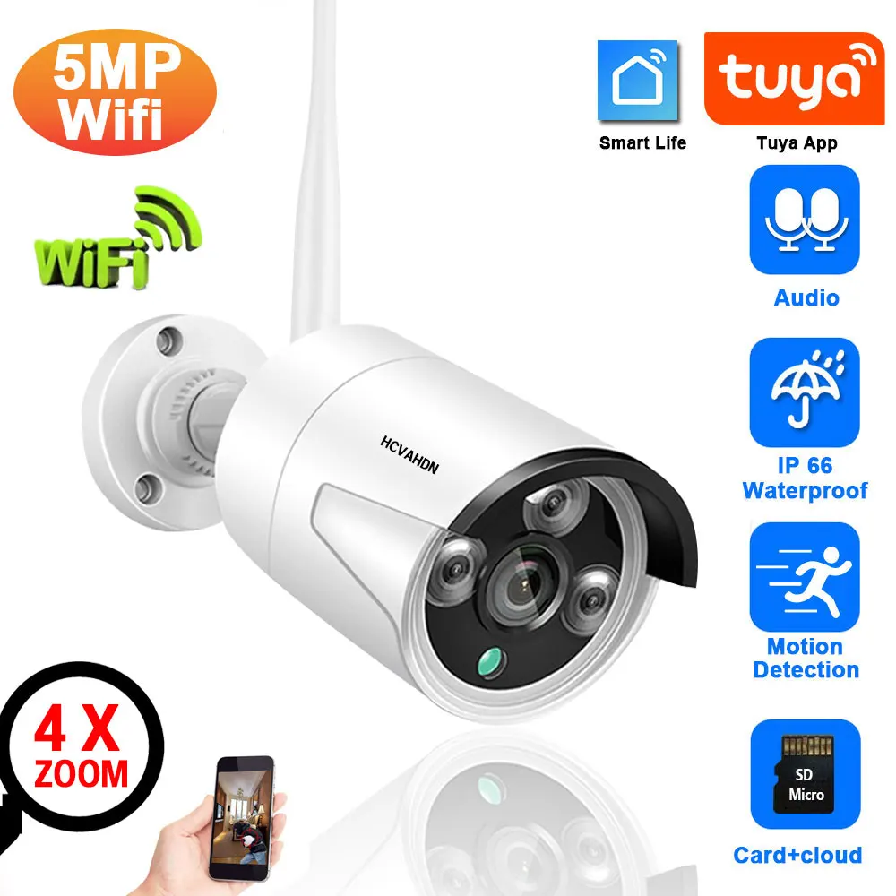 tuya 5mp hd bala wifi camera ao ar livre a prova impermeavel agua protecao de seguranca cctv camera de vigilancia de video vida inteligente sem fio ip cam 01