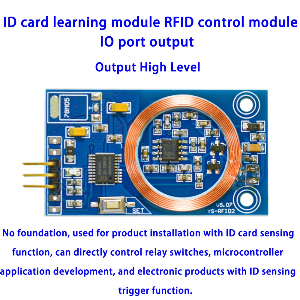 ID Card Learning Module RFID Reader IO Port 125K RF Microcontroller Controlled Access Control Card Swiping Modification RFID 2